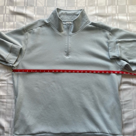 PINK by Victoria Secret Oversized Light Blue Quarter-Zip Sweater - Picture 5 of 13